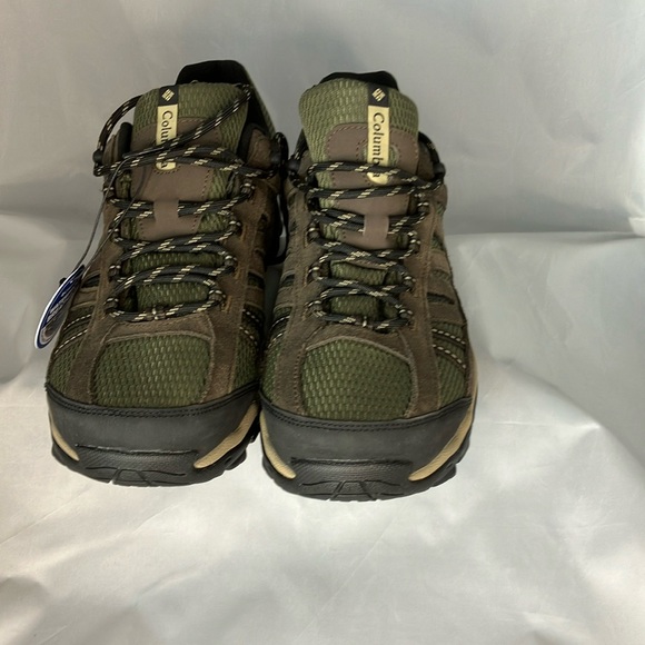Brand New Columbia Out dry Breathable Waterproof hiking shoes Green and Brown - Picture 1 of 8